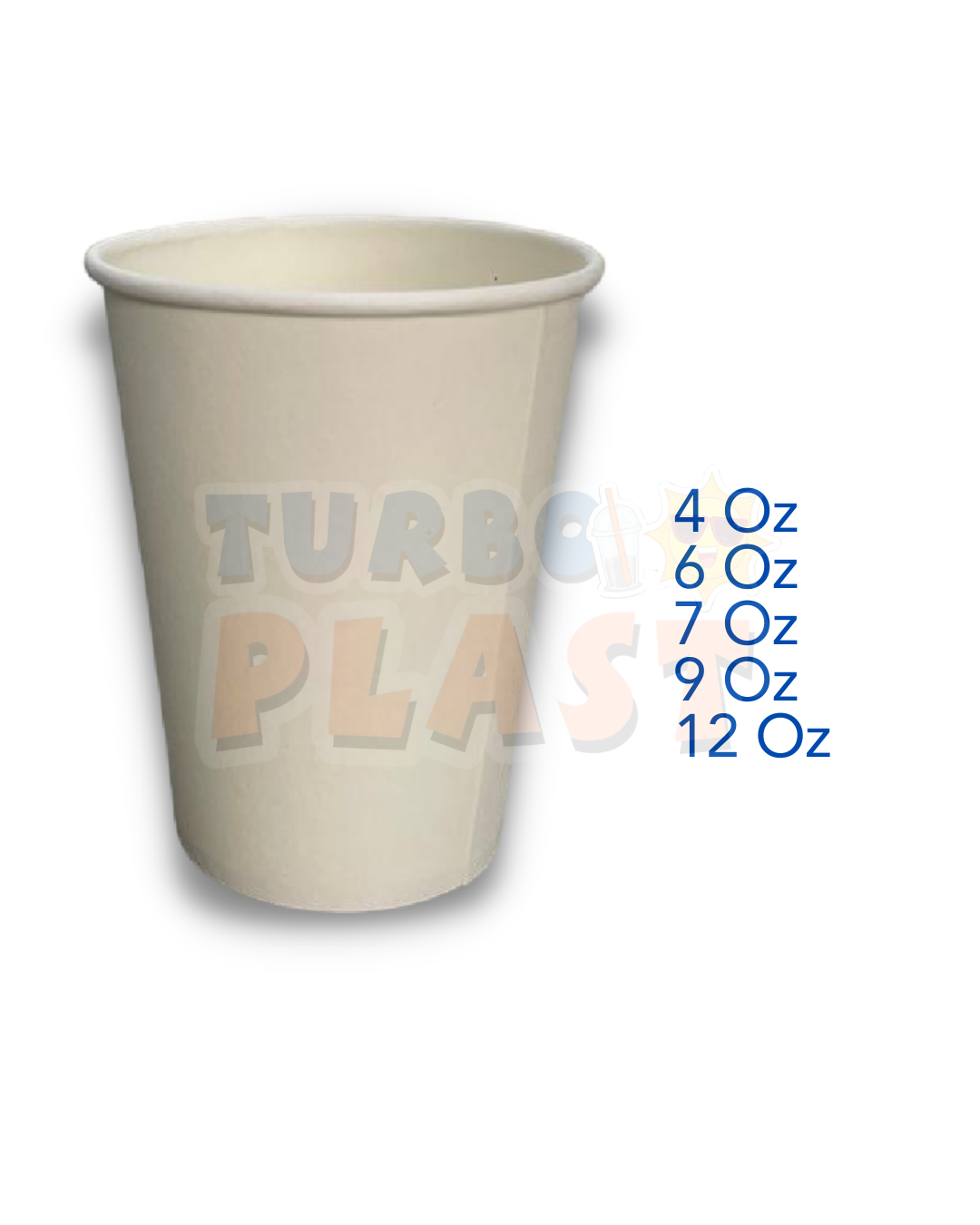 Vaso cartón blanco